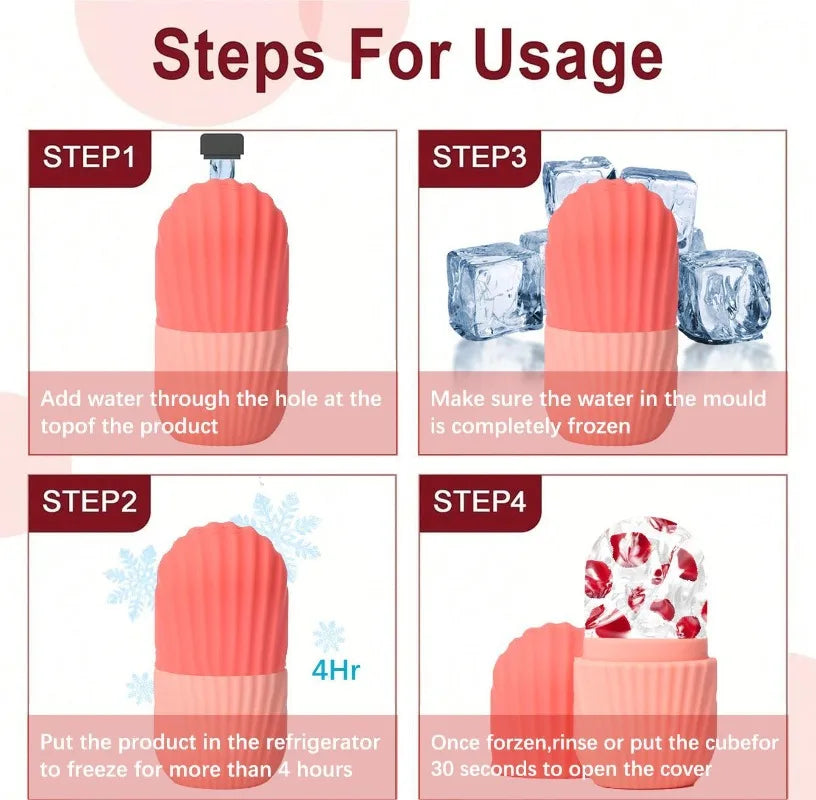 Ice Face Roller Ice Cube Beauty Massage Silicone Ice Mold For Eye Puffiness Ice Facial Roller Shrink Pores Multifunctional mold